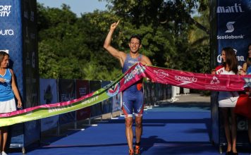 Cecilia Pérez y Eduardo Moreno Conquistan El Triatlón Olímpico Xel-Há 2016, en Quintana Roo